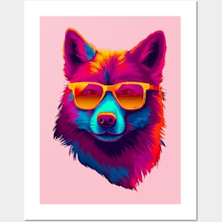 Dog in sunglasses Posters and Art